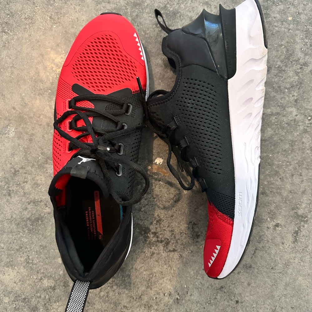 Men's Black and Red Athletic Shoes